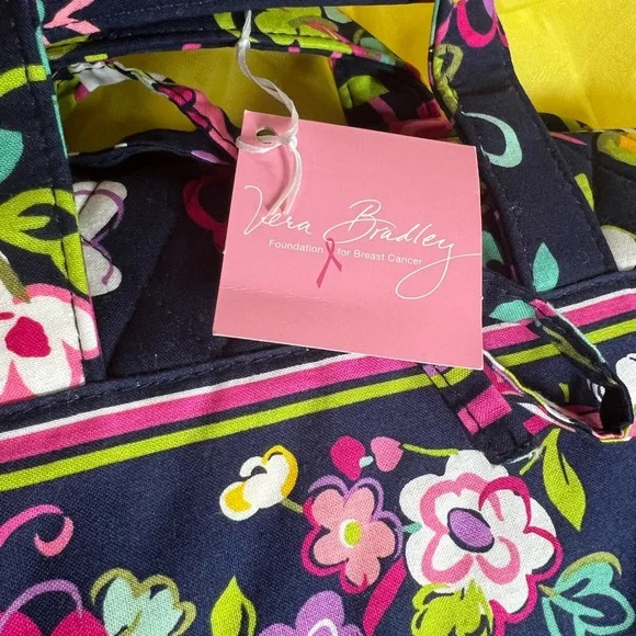 NWT Vera Bradley Navy Floral Quilted Hanging Organizer Cosmetic Makeup Jewelry - Picture 10 of 13